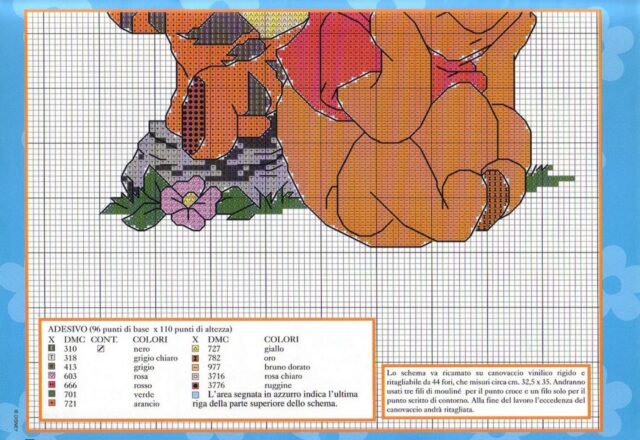 Adesivo schema punto croce con Tigro e Winnie The Pooh (2)