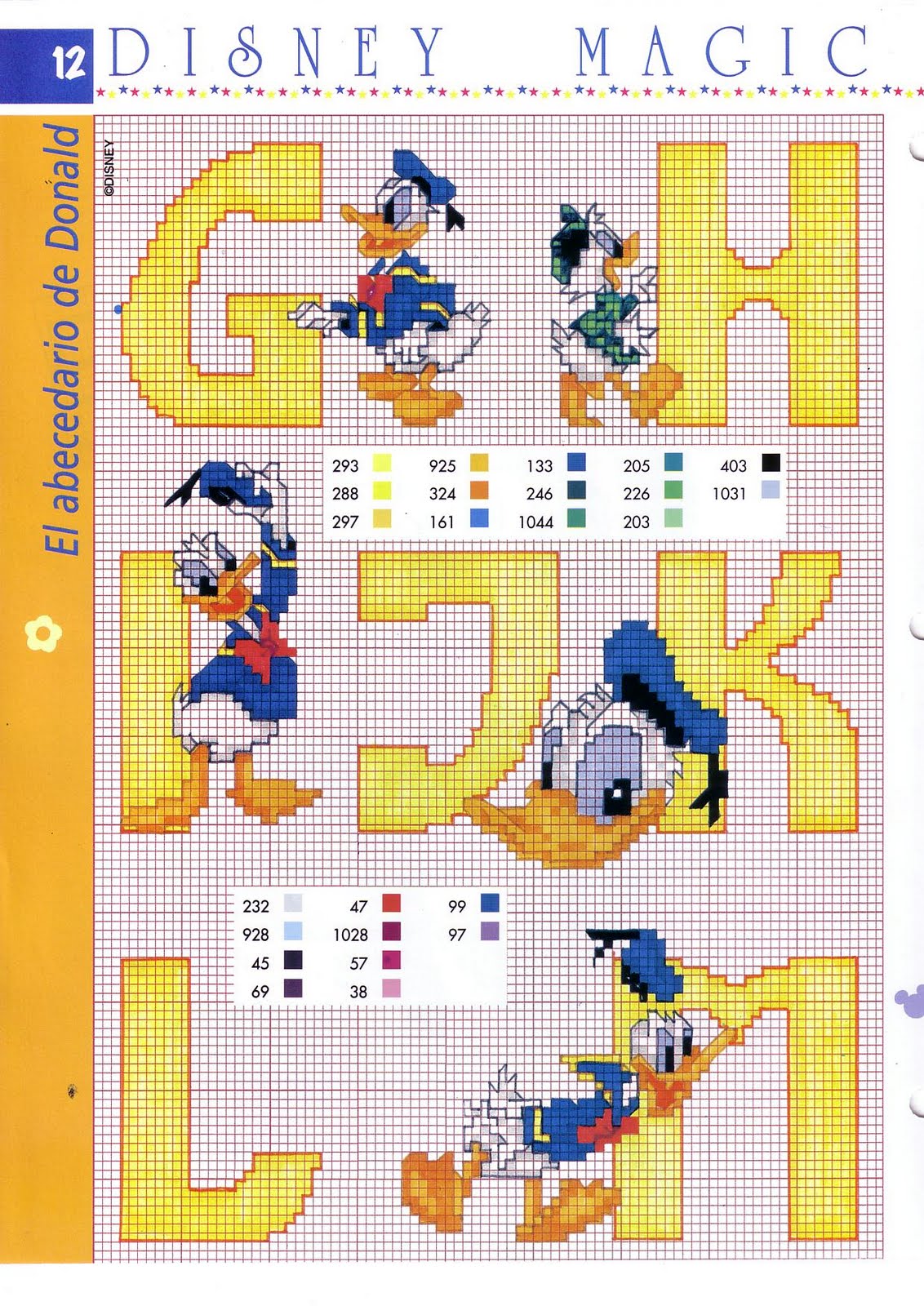 Alfabeto Disney giallo con Paperino e Paperina (1)