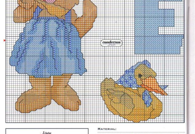 Alfabeto da ricamare con tenerissimi orsetti bimbo (5)