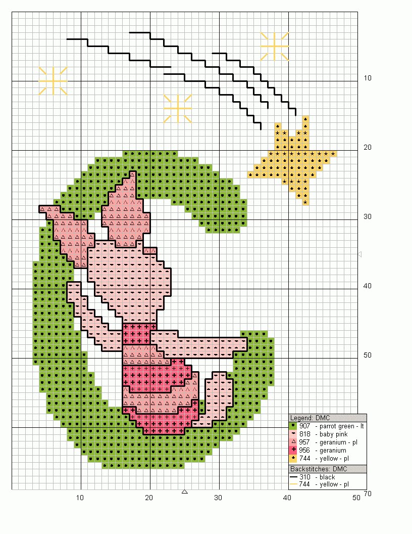 Alfabeto punto croce maiuscolo con Winnie The Pooh (11)