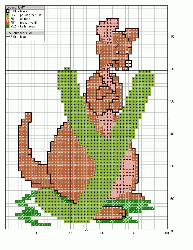 Alfabeto punto croce maiuscolo con Winnie The Pooh (13)