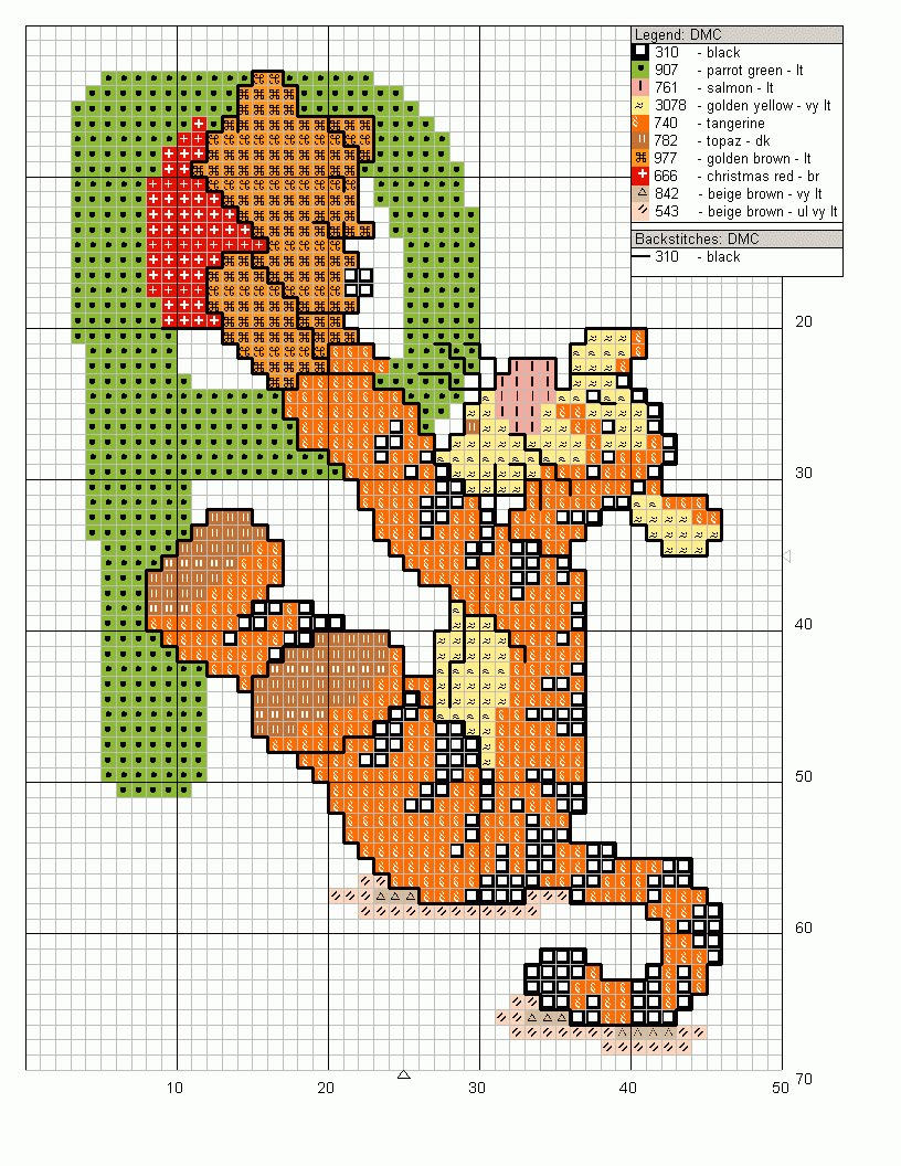 Alfabeto punto croce maiuscolo con Winnie The Pooh (14)