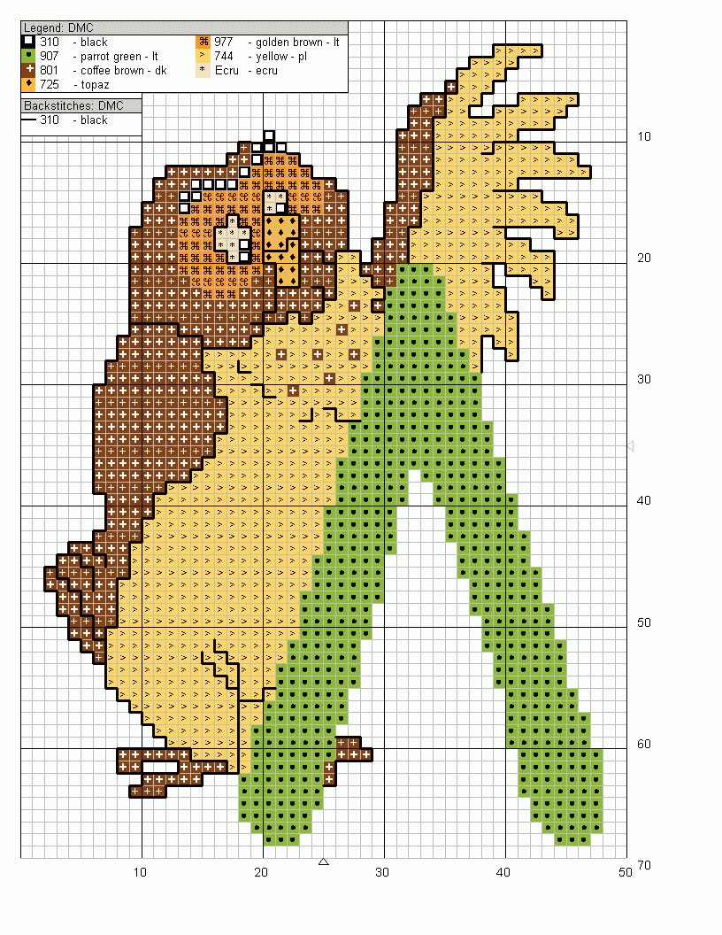 Alfabeto punto croce maiuscolo con Winnie The Pooh (15)