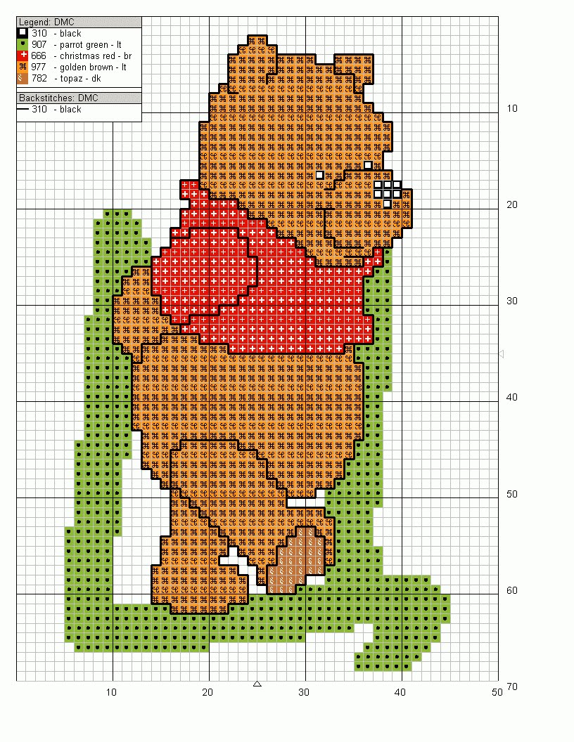 Alfabeto punto croce maiuscolo con Winnie The Pooh (17)