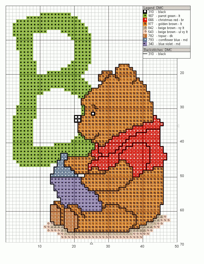 Alfabeto punto croce maiuscolo con Winnie The Pooh (21)