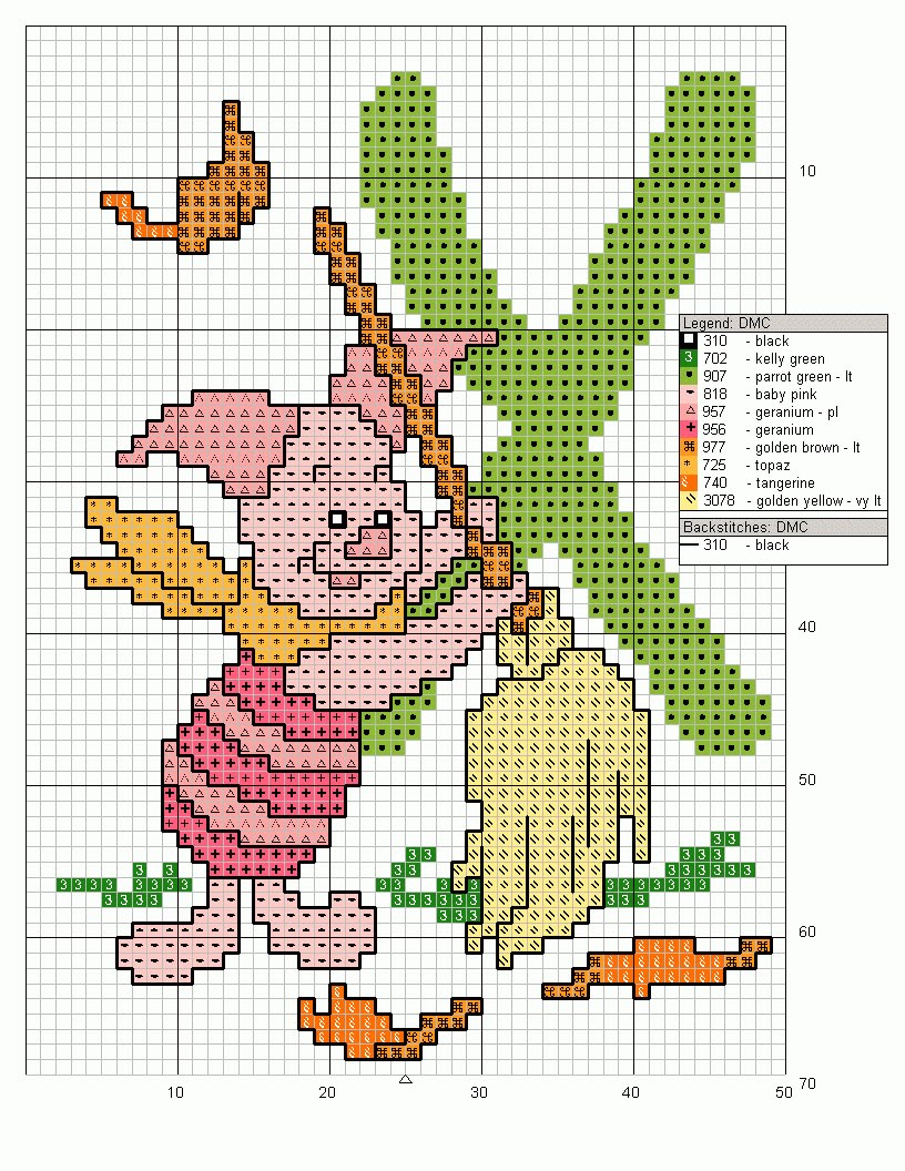 Alfabeto punto croce maiuscolo con Winnie The Pooh (23)