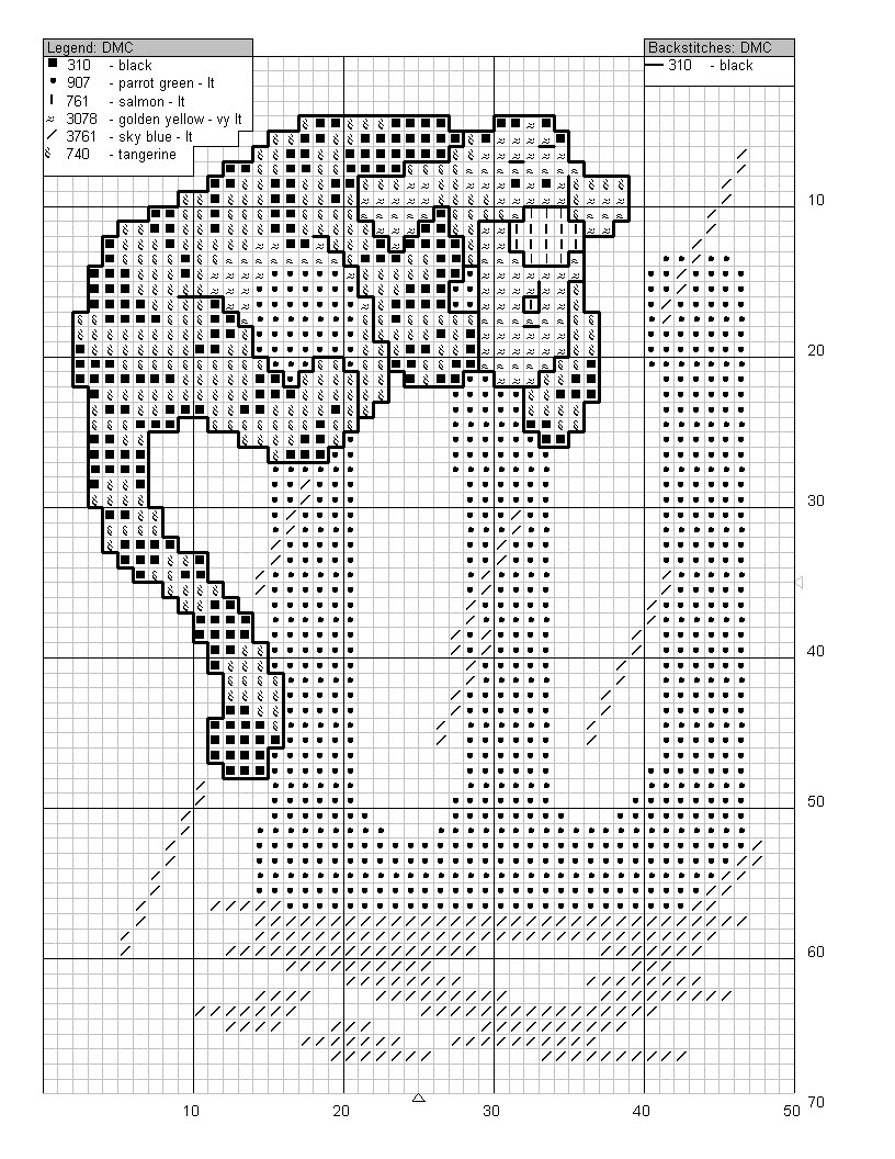 Alfabeto punto croce maiuscolo con Winnie The Pooh (4)