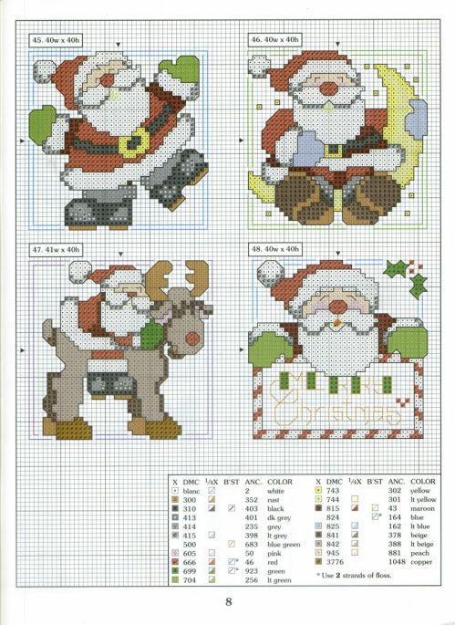 Babbo Natale schema punto croce (2)
