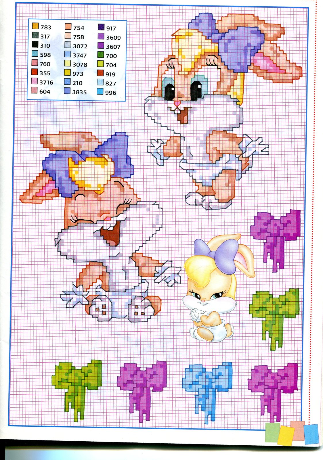Baby Lola Bunny schema punto croce