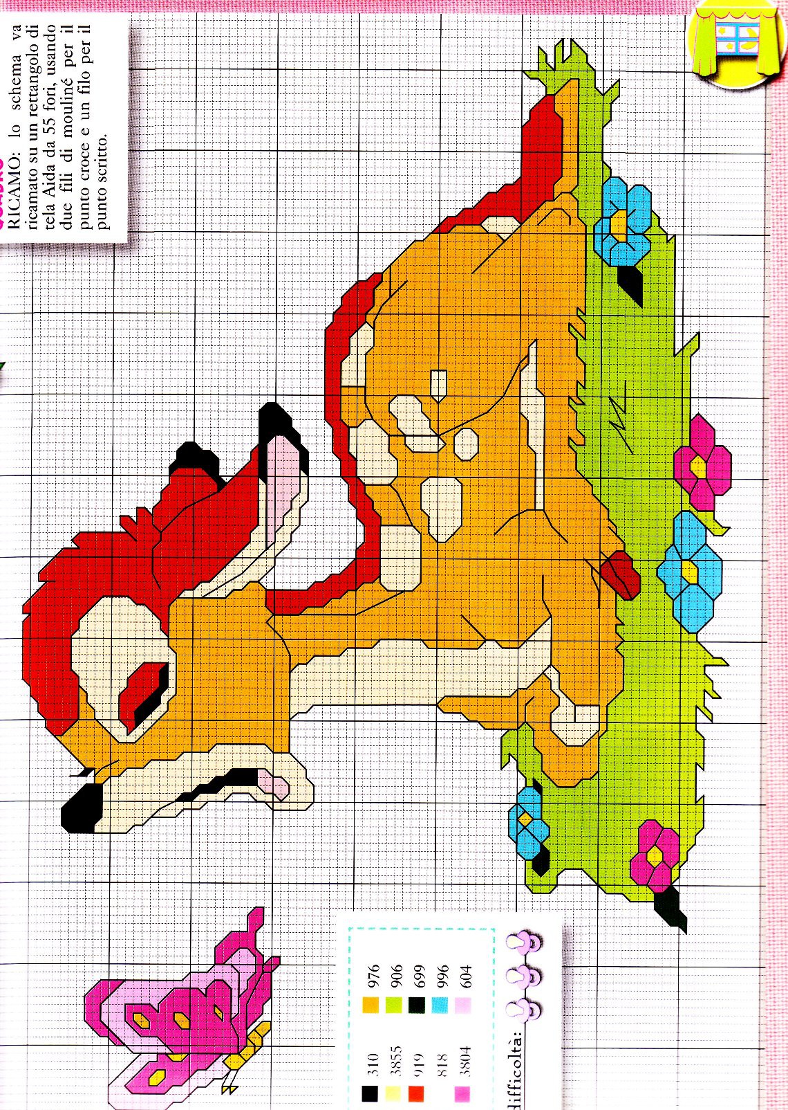 Bellissimi schemi Bambi punto croce (1)