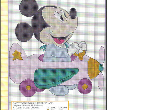 Bellissimi schemi punto croce baby Disney (5)