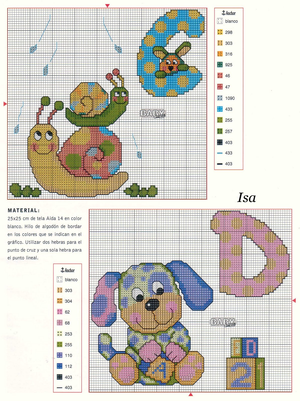 Bellissimo alfabeto punto croce con animaletti baby (2)