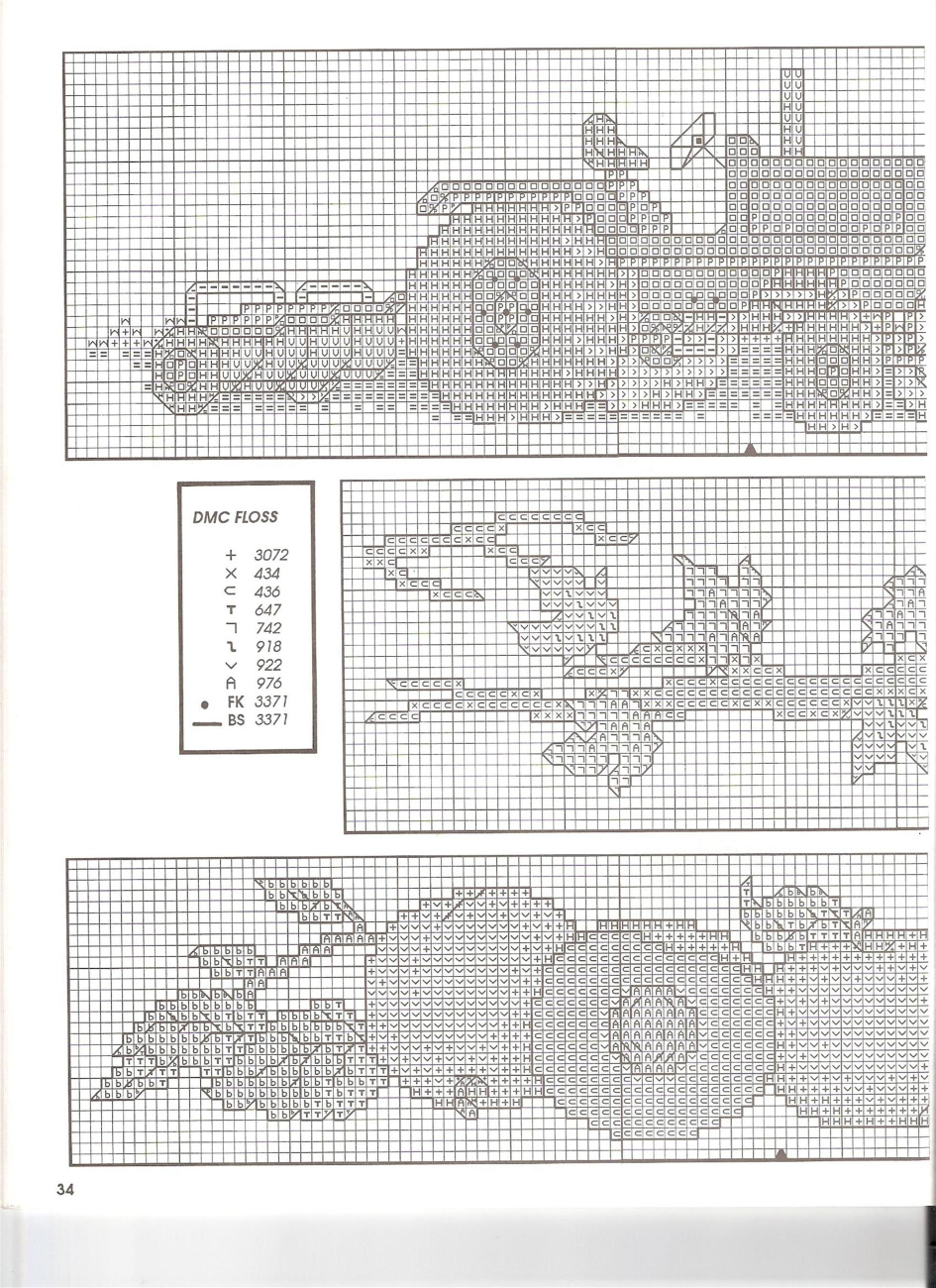 Bordi punto croce con trattori e albicocche (1)