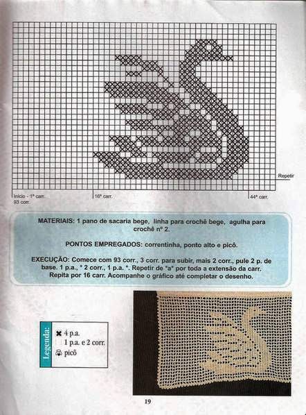 Bordo con cigni schema filet uncinetto (2)