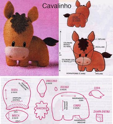 Cavallo feltro schema