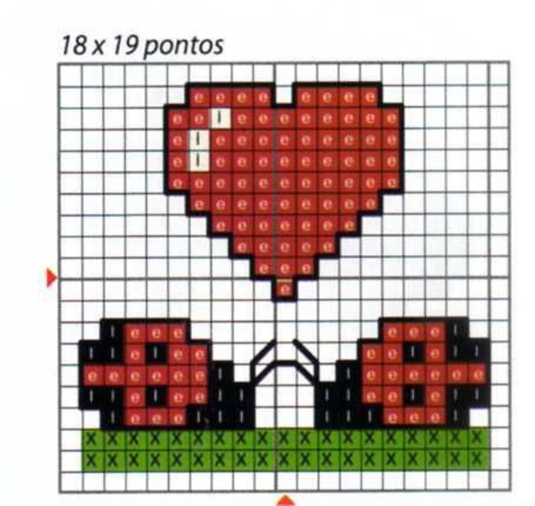 Coccinelle punto croce schemi piccoli bavaglini 2