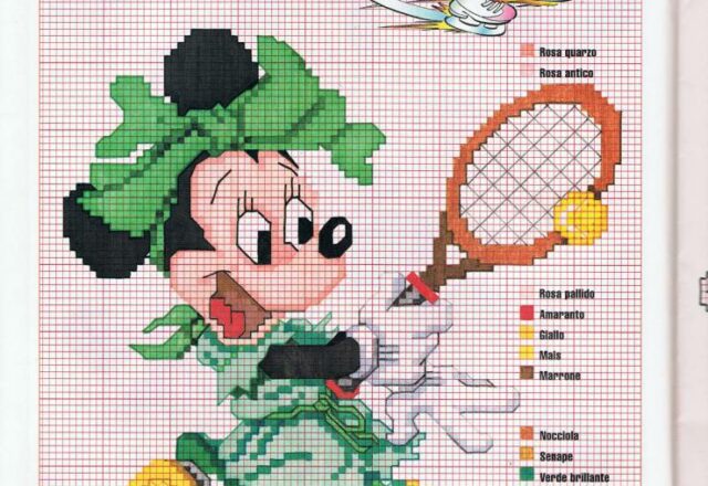 Disney Minnie tennista con vestito verde