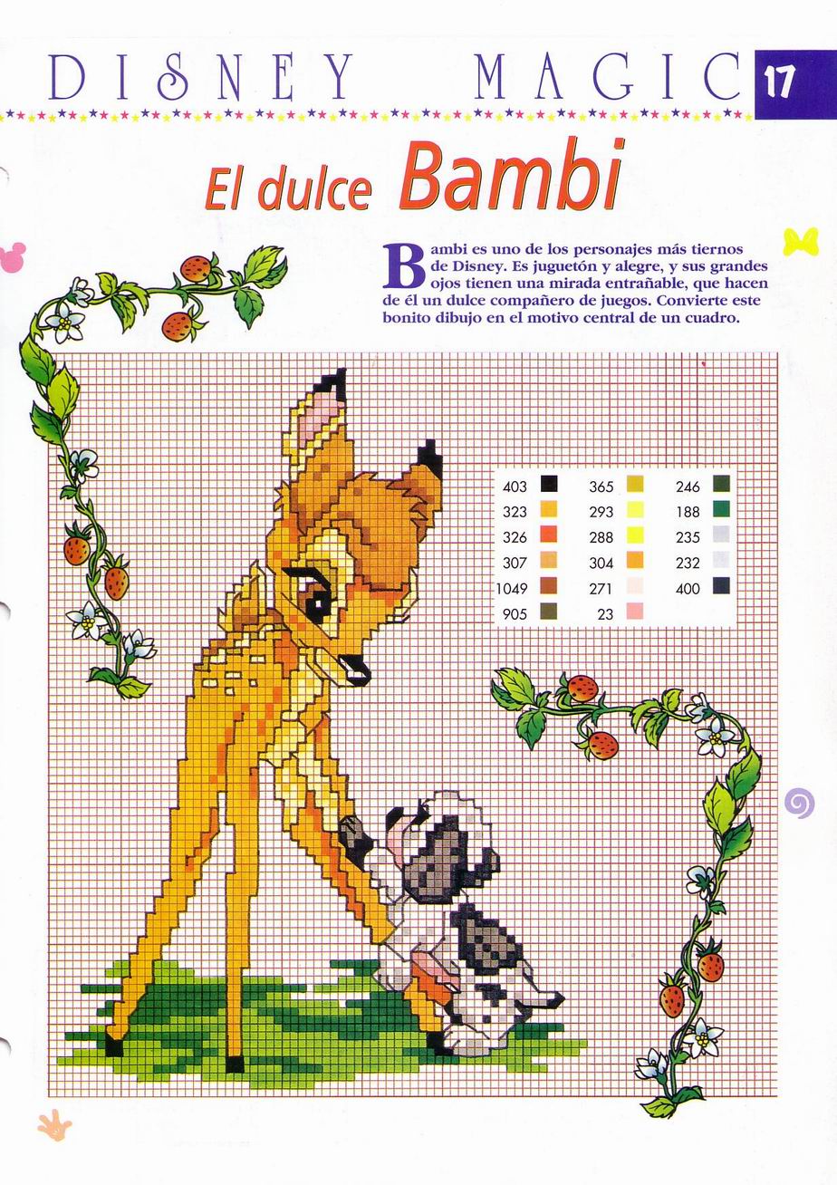 Dolce Bambi con tenero cucciolo da ricamare