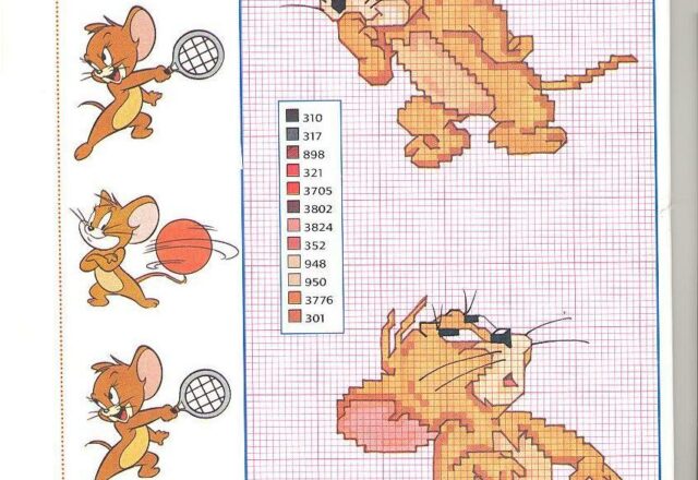 Due simpatici schemi punto croce del topo Jerry