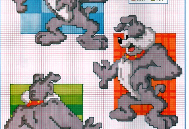 Il cane Spike di Tom e Jerry punto croce