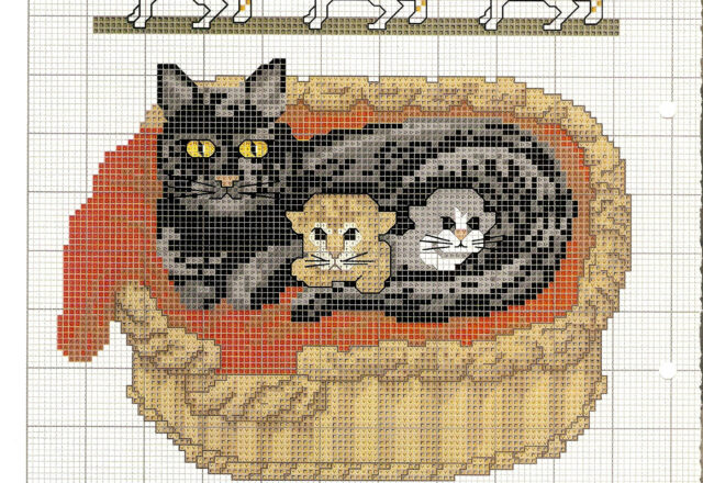 Io amo il mio gatto schema punto croce (3)