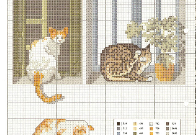 Io amo il mio gatto schema punto croce (5)