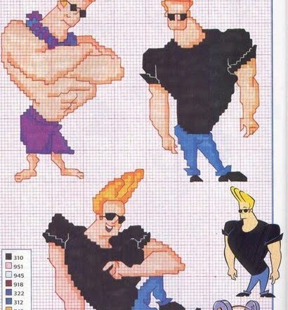 Johnny Bravo schema punto croce (1)