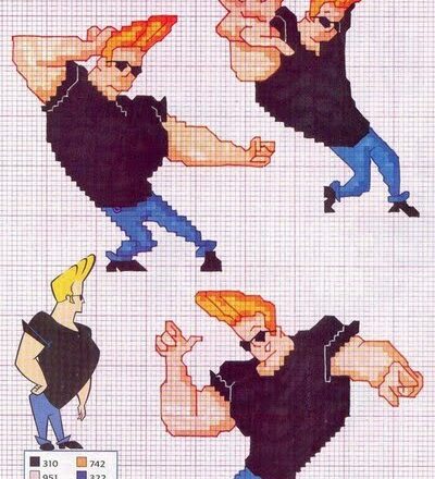 Johnny Bravo schema punto croce (2)