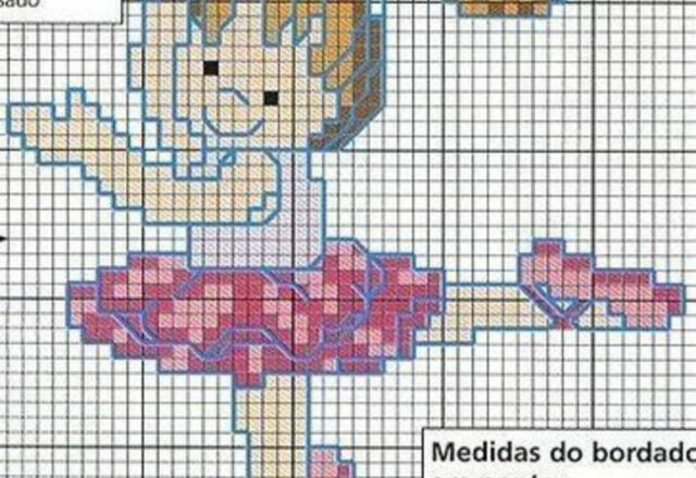 La ballerina schema punto a croce bavaglini