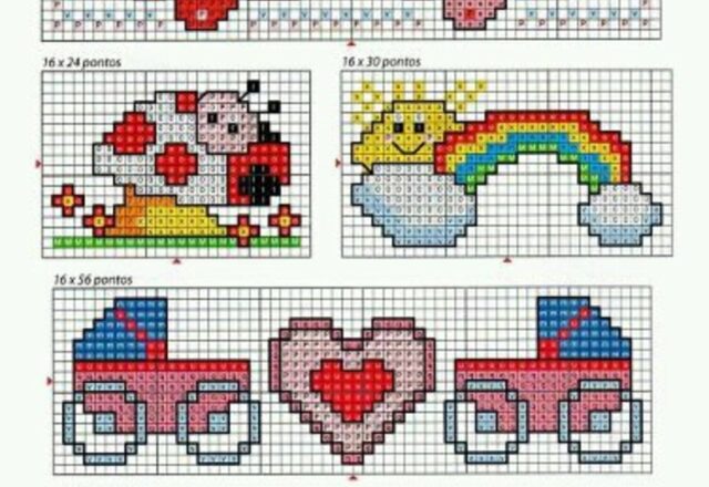 Mezzi di trasporto per bambini a punto croce 6118