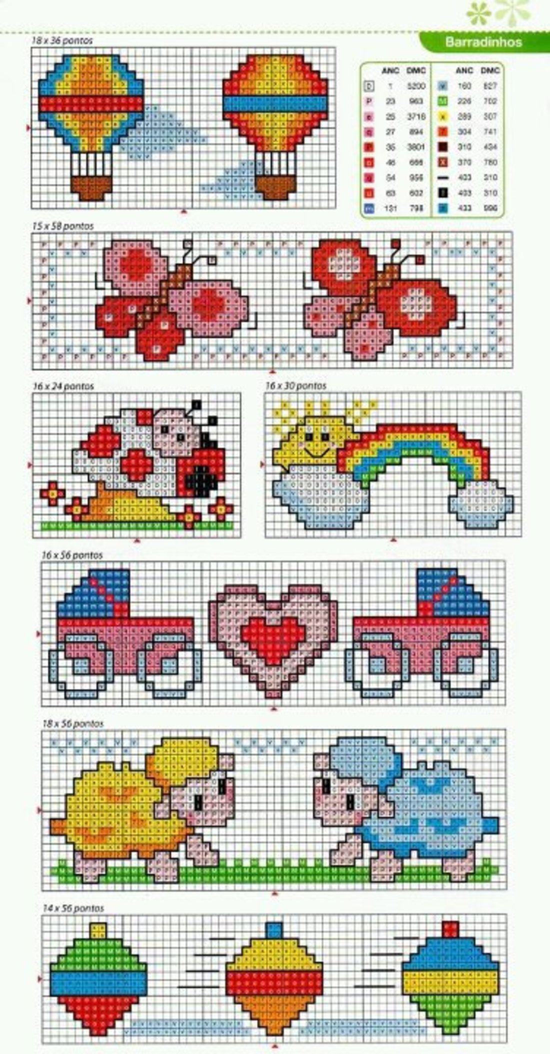 Mezzi di trasporto per bambini a punto croce 6118