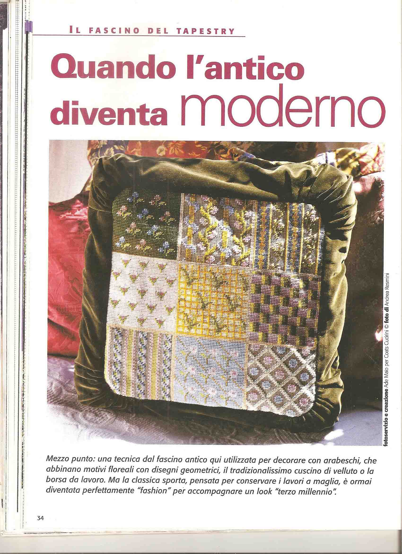 Motivi floreali e geometrici per un cuscino punto croce (1)
