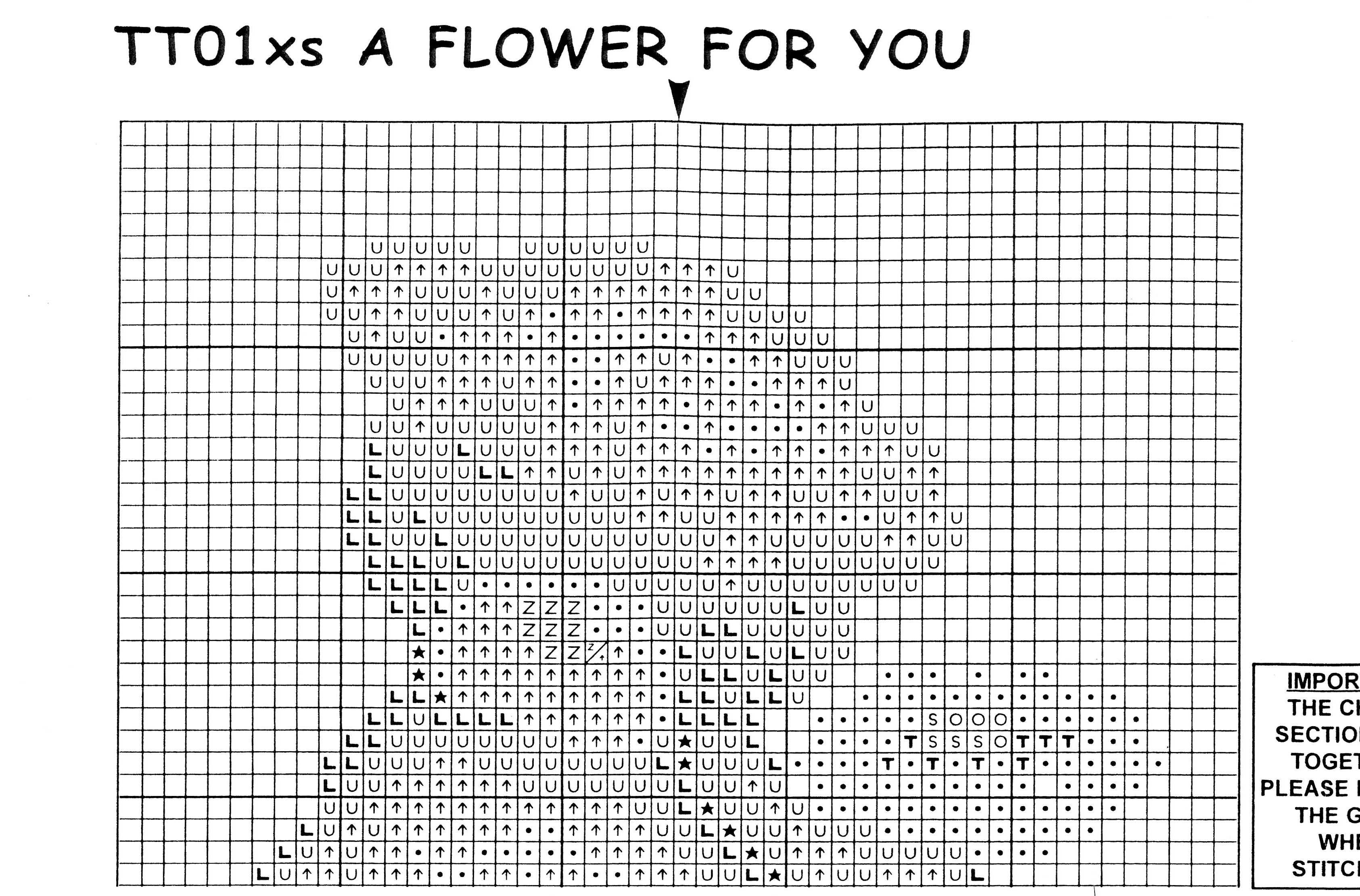 Orsacchiotto con fiore margherita schema punto croce (2)