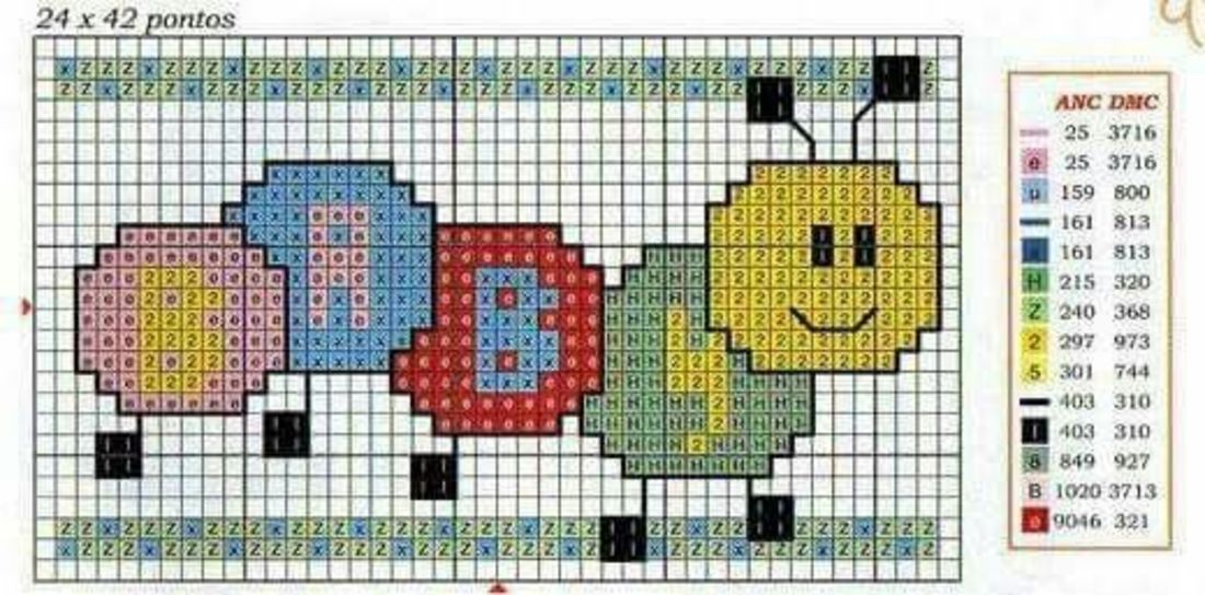 Punto a croce bavaglini disney 5449