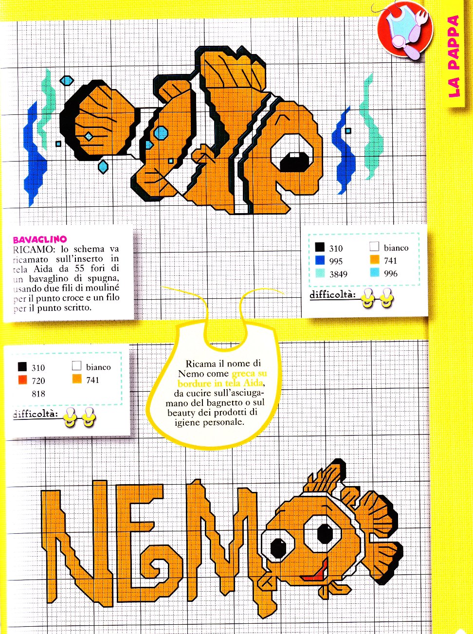 Punto croce Alla Ricerca di Nemo 1
