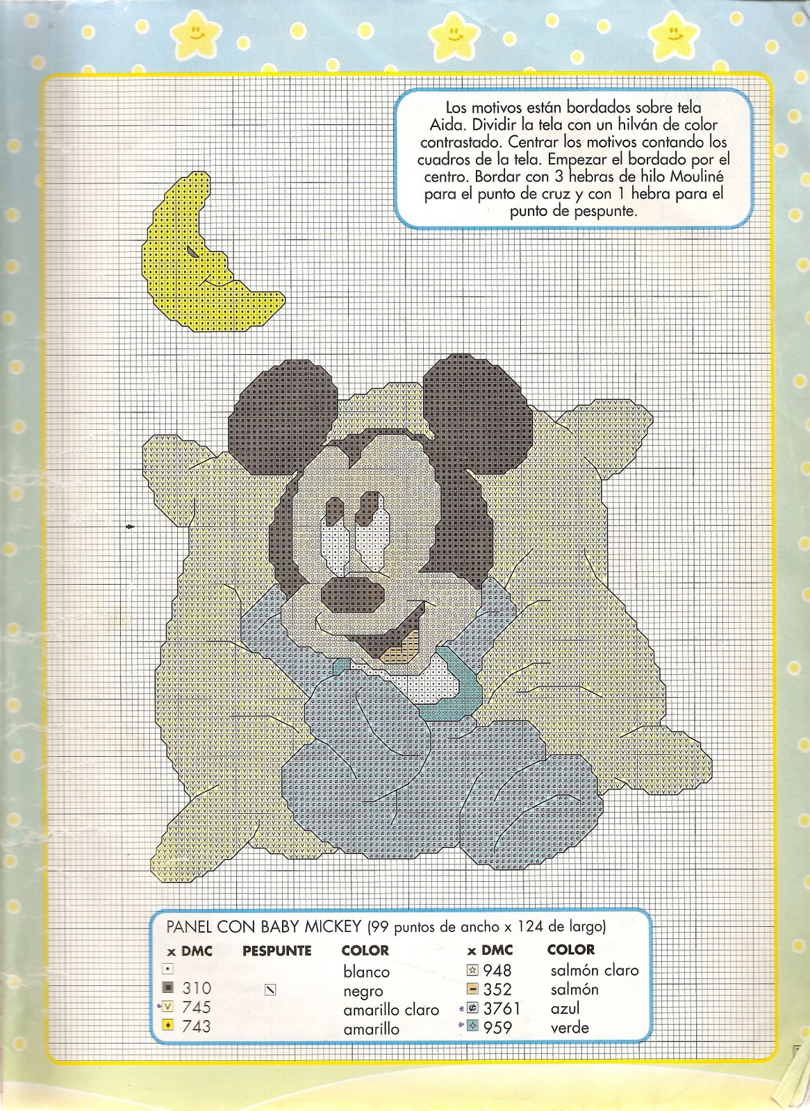 Punto croce Baby Disney per copertine lenzuolini (10)