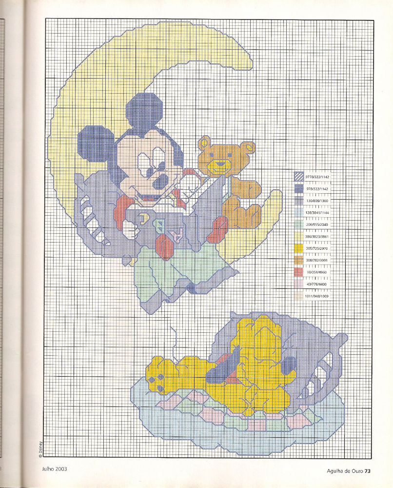 Punto croce Baby Disney per copertine lenzuolini (3)