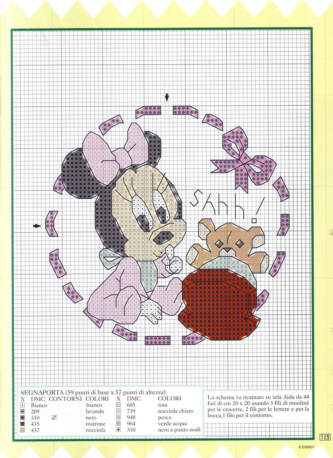 Punto croce Baby Disney per copertine lenzuolini (8)