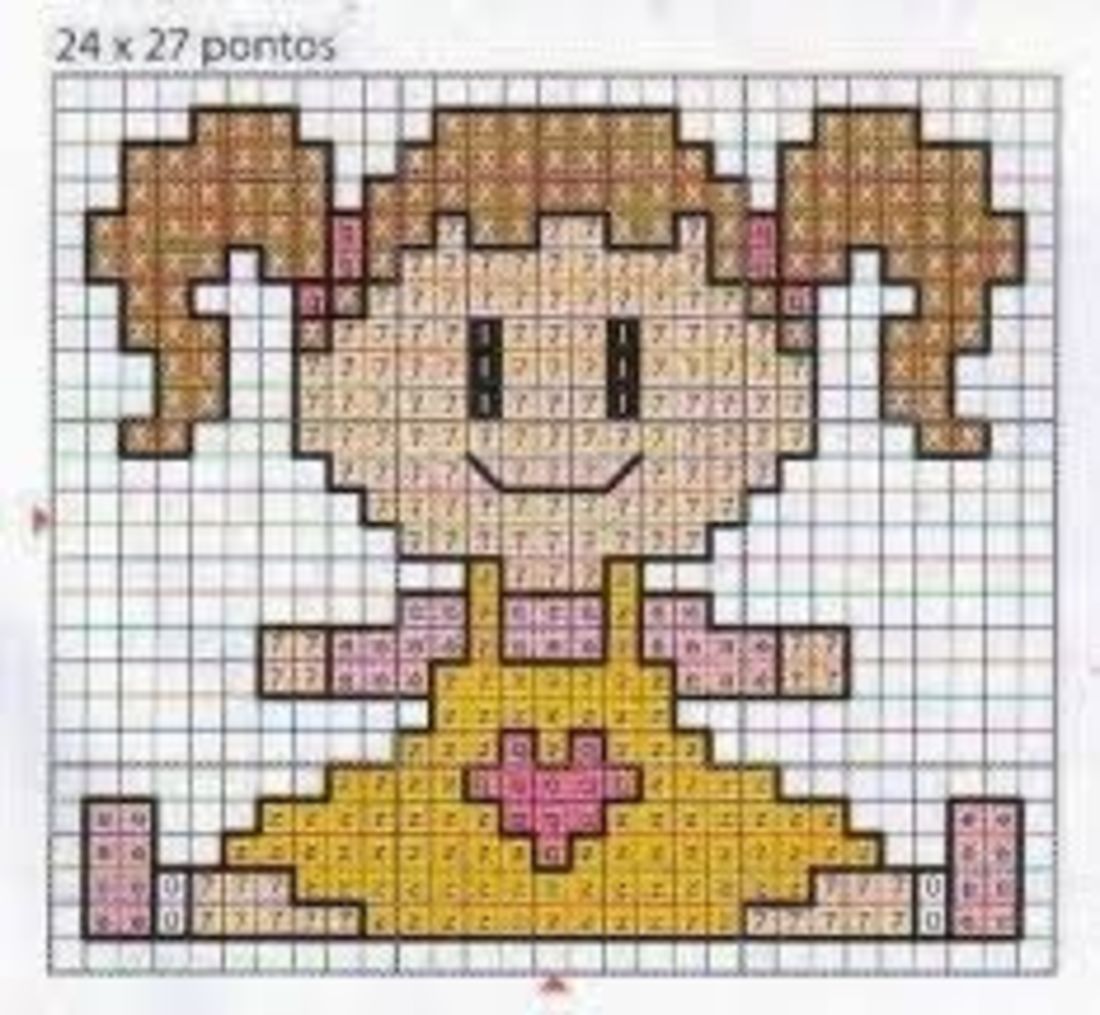 Punto croce bimbi gratis 6952