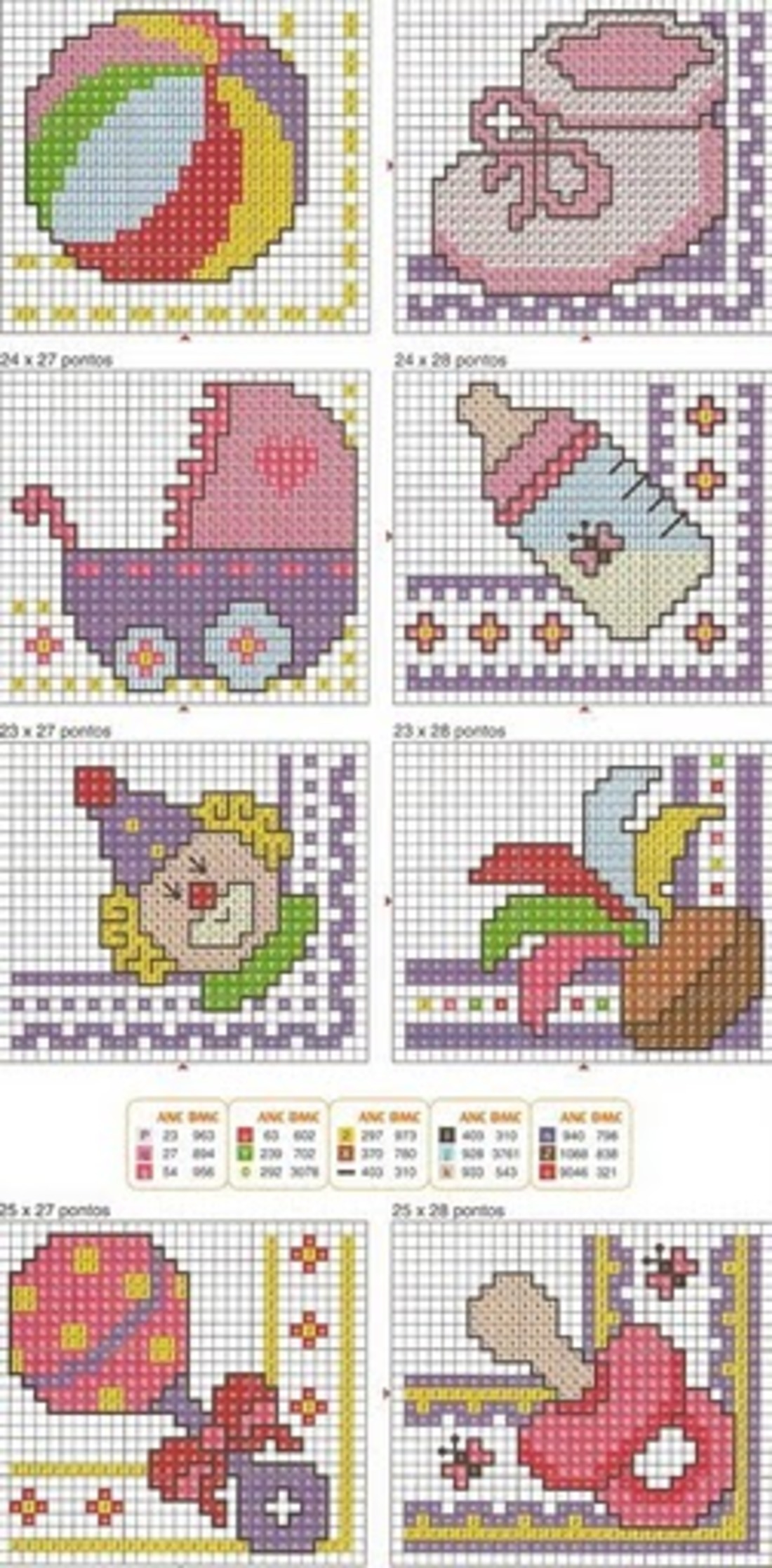 Punto croce bimbi gratis 70