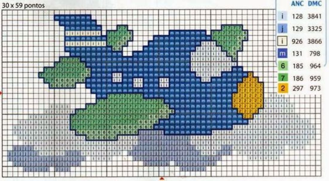 Punto croce schemi bavaglini belli 2526