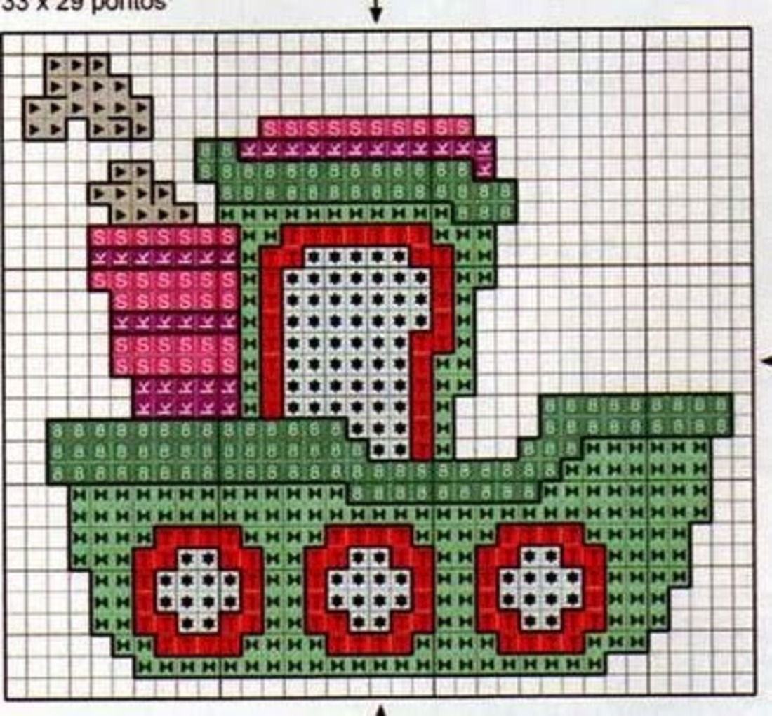 Punto croce schemi bavaglini bellissimi 2344