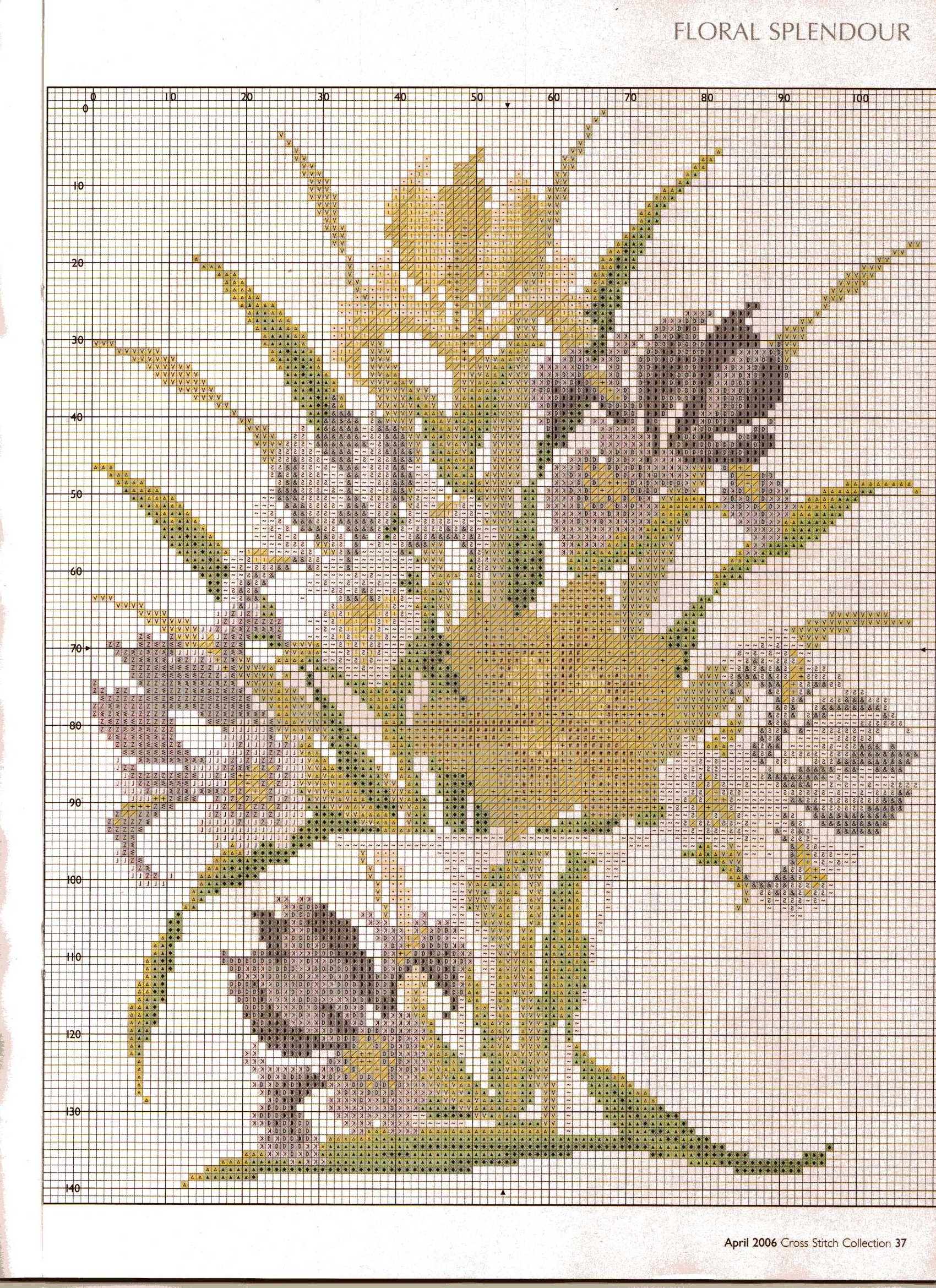 Quadro casa punto croce con bellissimi fiori (3)