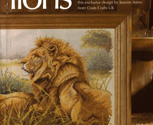 Quadro casa punto croce con stupendi leoni (2)