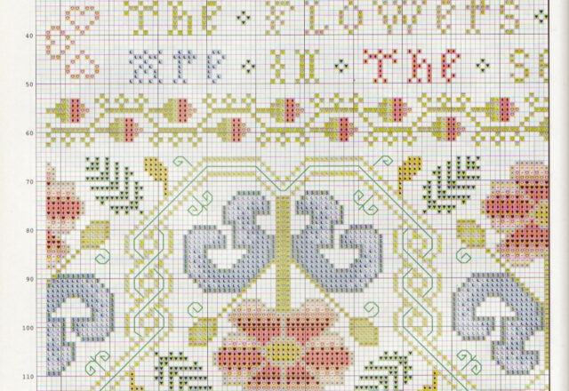 Sampler floreale punto a croce (4)