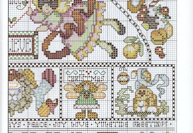 Sampler natalizio schema punto croce (3)