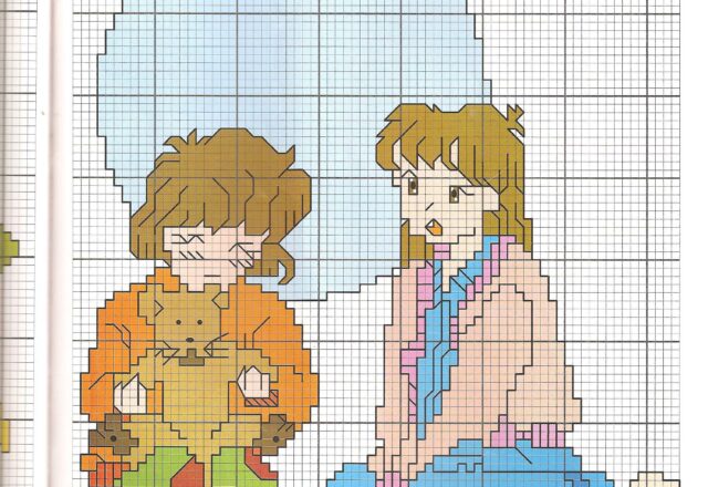 Schema punto croce E’ un po Magia per Terry e Maggie 1