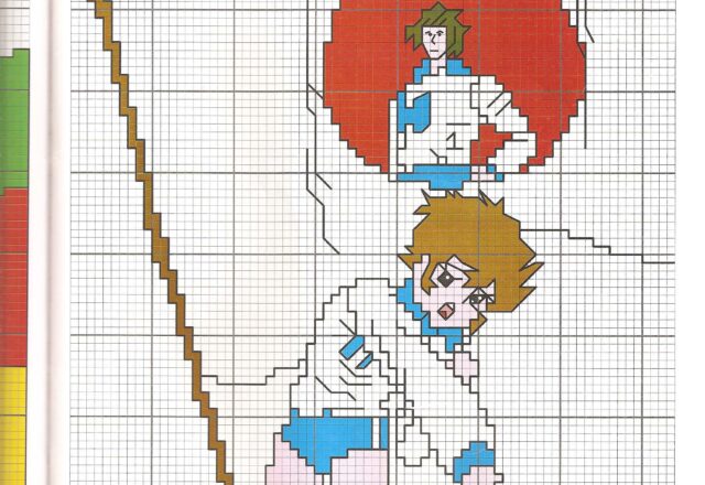 Schema punto croce Mila e Shiro