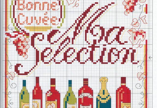Schema punto croce con bottiglie di vino (2)