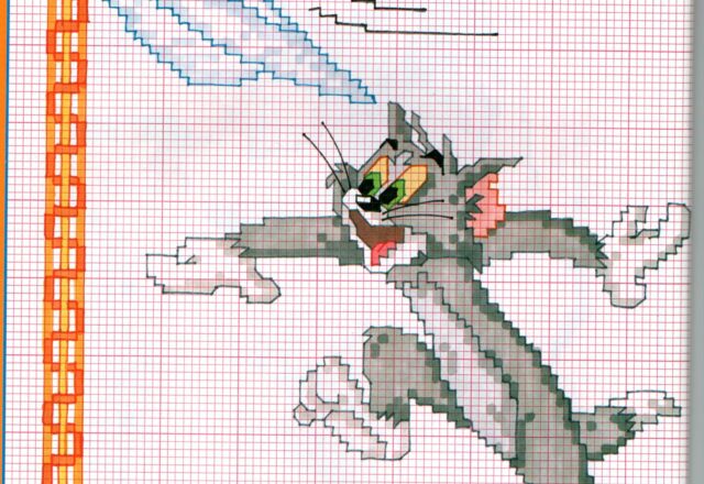 Schema punto croce gratis Tom e Jerry (1)